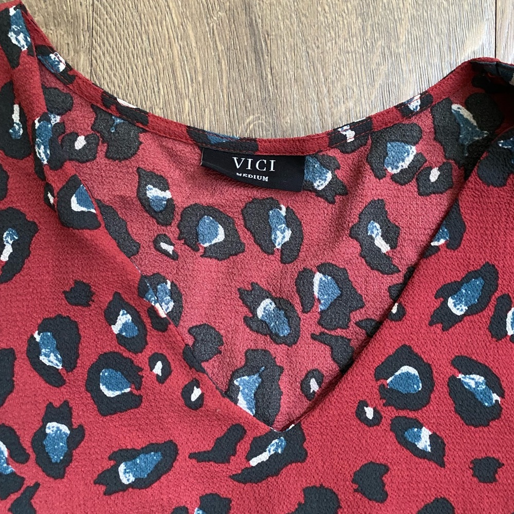 Leopard VICI Peplum Blouse - Picture 7 of 7